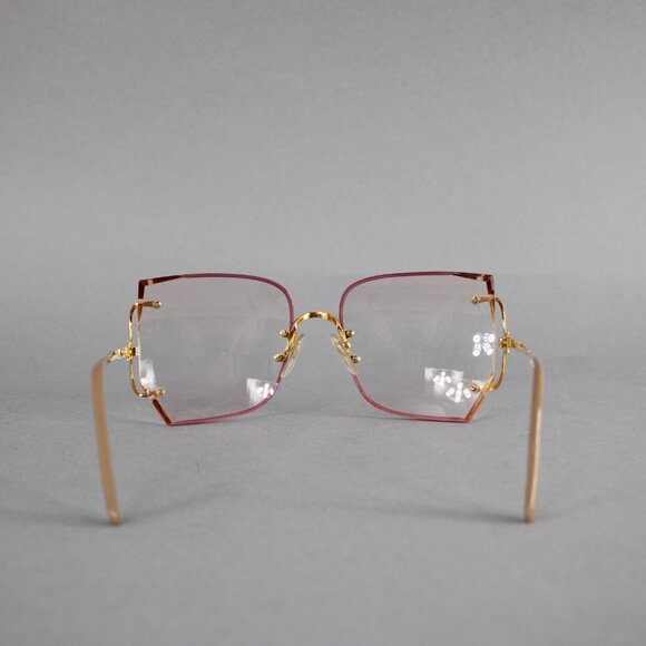 Carolina Herrera Eyeglass Frames Gold Pink Optica Wide Eyeglass Frames - Picture 10 of 12